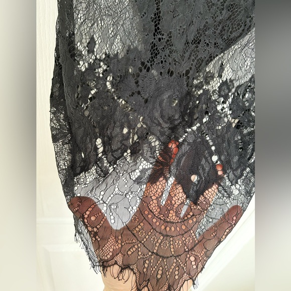 Missguided Black Lace Sheer Dress - Picture 5 of 8